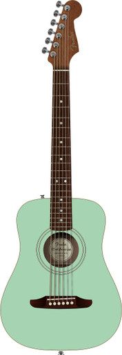 Fender California Standard Redondo Mini with Bag Spruce Top Acoustic Guitar in Surf Green - Image 2