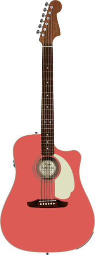 Fender California Standard Redondo CE Acoustic Guitar in Fiesta Red with Cutaway - Image 2