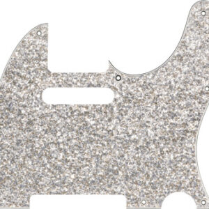 Fender Hybrid Glass/Glitter Telecaster SS Pickguard in Silver Sparkle