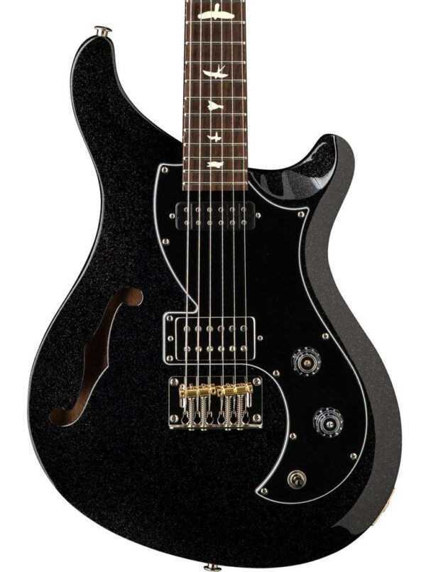 PRS S2 Vela Semi-Hollow Electric Guitar in Black Rainbow Holoflake - Image 1