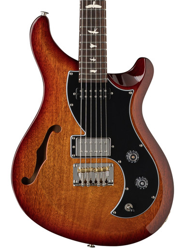 PRS S2 Vela Semi-Hollow Electric Guitar in Dark Cherry Sunburst - Image 2