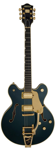 Gretsch Broadkaster LX Center Block Bigsby Guitar In Cadillac Green, Ebony Board - Image 2