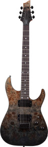 Schecter C-1 Standard Electric Guitar in Black Fade Burst Burl - Image 3