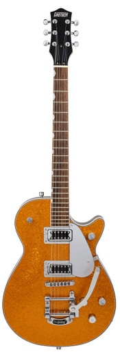 Gretsch G5230T Electromatic Sparkle Jet FT Bigsby Guitar In Gold Sparkle, Laurel Board - Image 2