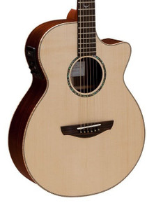 Faith Hi Gloss Series Venus 3 Piece Back Electro Acoustic Guitar with Hardcase - Image 2