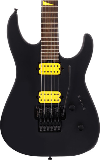 Jackson MJ Series Dinky in Stealth with Yellow Pickups - Image 1