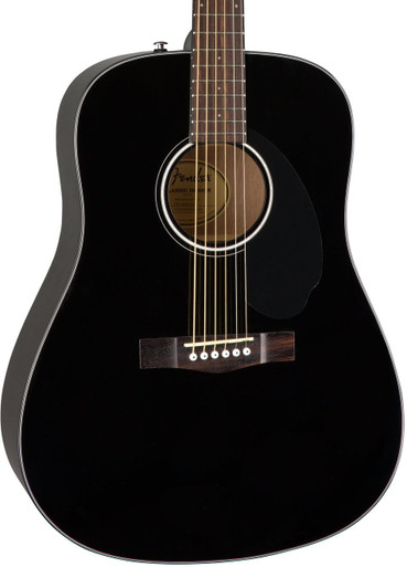 Fender CD60S Solid Top Dreadnought Guitar in Black - Image 1