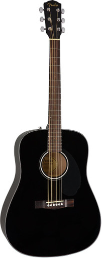 Fender CD60S Solid Top Dreadnought Guitar in Black - Image 2