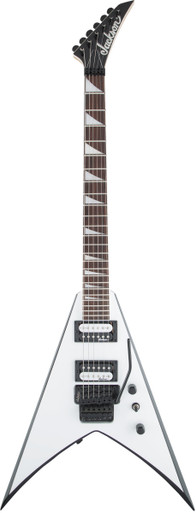 Jackson Guitar JS32 King V in White with Black Bevels and Amaranth Fretboard - Image 2