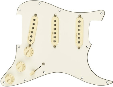 Fender Pre Wired Pickguard Stratocaster SSS Vintage Noiseless in Parchment