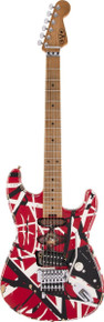 EVH Striped Series Frankie In Red with Black & White Stripes - Image 3