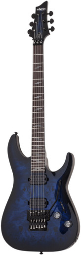 Schecter Omen Elite-6 FR in See-Thru Blue Burst - Image 2