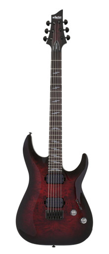 Schecter Omen Elite 6 in Black Cherry Burst - Image 2
