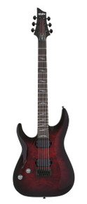 Schecter Omen Elite 6 Left Handed in Black Cherry Burst - Image 3