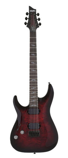 Schecter Omen Elite 6 Left Handed in Black Cherry Burst - Image 2