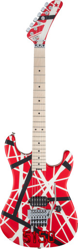 EVH Striped Series 5150 in Red, Black and White - Image 2