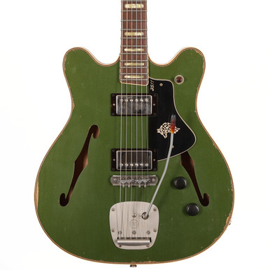 Castedosa 3511 Lobo Semi-Hollow Electric Guitar in Cadillac Green, Light Aged - Image 2
