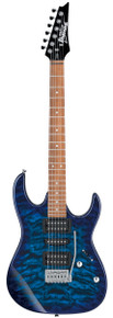 Ibanez GRX70QA in Transparent Blue Burst - Image 3