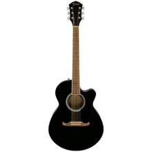 Fender FA-135CE Concert Electro Acoustic Guitar in Black - Image 3