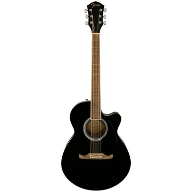 Fender FA-135CE Concert Electro Acoustic Guitar in Black - Image 2