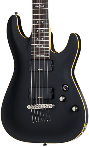 Schecter Demon-7 Aged Black Satin - Image 1