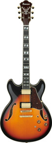 Ibanez AS113-BS Artstar Semi-Hollow Body Guitar in Brown Sunburst - Image 3