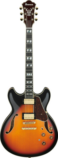 Ibanez AS113-BS Artstar Semi-Hollow Body Guitar in Brown Sunburst - Image 2
