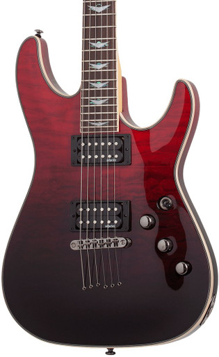 Schecter Omen Extreme-6 in Bloodburst Fade - Image 1