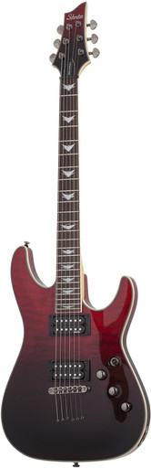 Schecter Omen Extreme-6 in Bloodburst Fade - Image 2