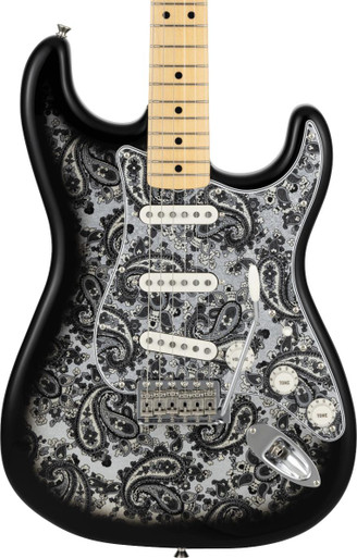 Fender Limited Edition Made in Japan Stratocaster in Black Paisley - Image 1