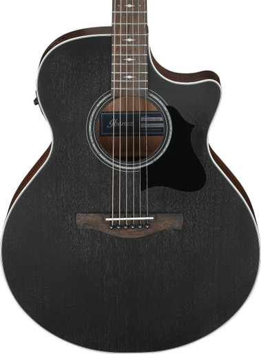 Ibanez AE140-WKH Acoustic Guitar with Cutaway in Weathered Black - Image 1
