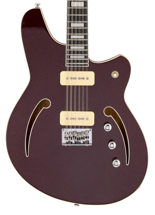 Reverend Airwave 12-String Electric Guitar in Metallic Bordeaux - Image 1