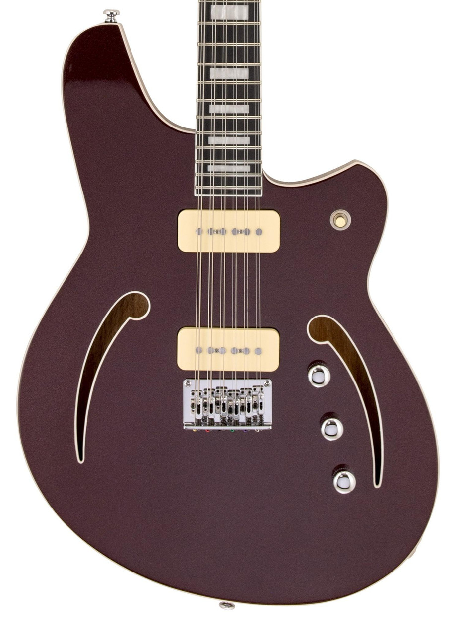 Reverend Airwave 12-String Electric Guitar in Metallic Bordeaux - Image 1