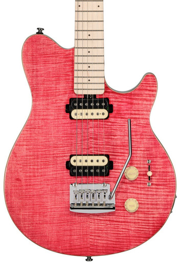 Sterling by Music Man Sub Axis AX3FM Flame Maple Top in Stain Pink - Image 1