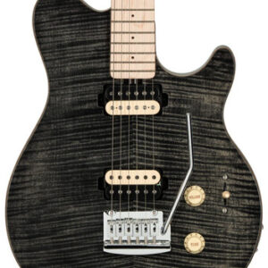 Sterling by Music Man Sub Axis AX3FM Flame Maple Top in Trans Black