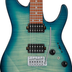 Ibanez AZ24S1F-TXB AZ Standard Series HH Electric Guitar in Transparent Turquiose Burst