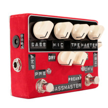 Shin's Music Bass Master Pre-Amp Pedal in Red in Cream Knobs - Image 3