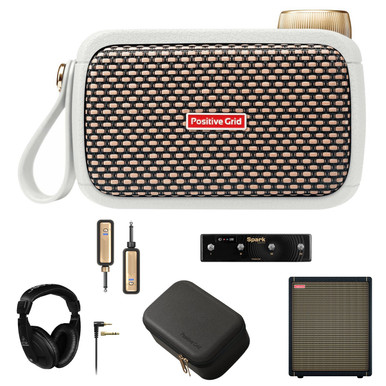 Positive Grid Spark GO Pearl and CAB Complete Bundle