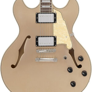 D’Angelico Premier DC Semi-Hollow Electric Guitar in Desert Gold