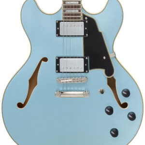 D’Angelico Premier DC Semi-Hollow Electric Guitar in Steel Blue