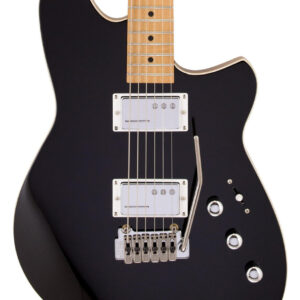 Reverend Descent Trem Baritone Electric Guitar in Midnight Black