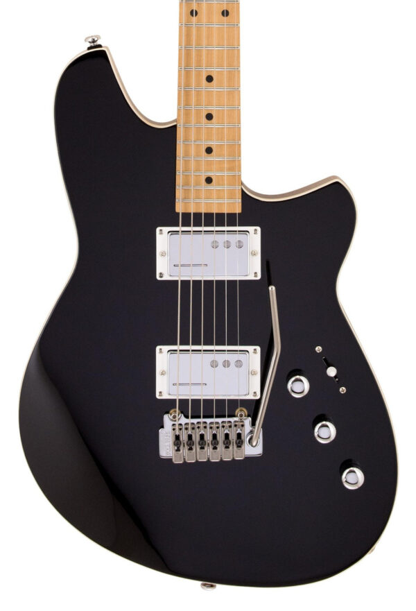 Reverend Descent Trem Baritone Electric Guitar in Midnight Black