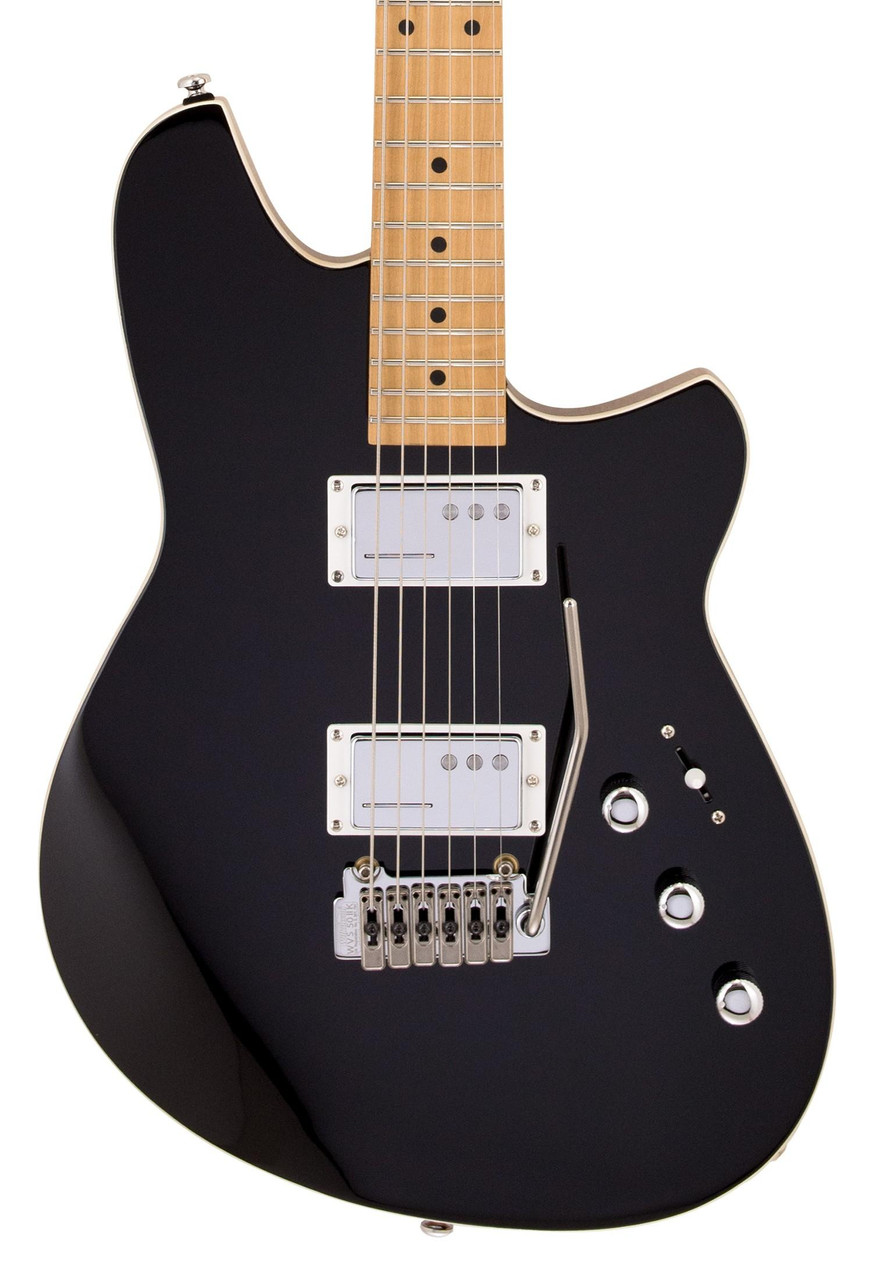 Reverend Descent Trem Baritone Electric Guitar in Midnight Black - Image 1
