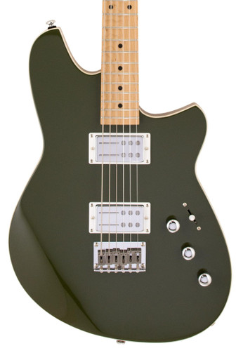 Reverend Descent Baritone Electric Guitar in Army Green - Image 2