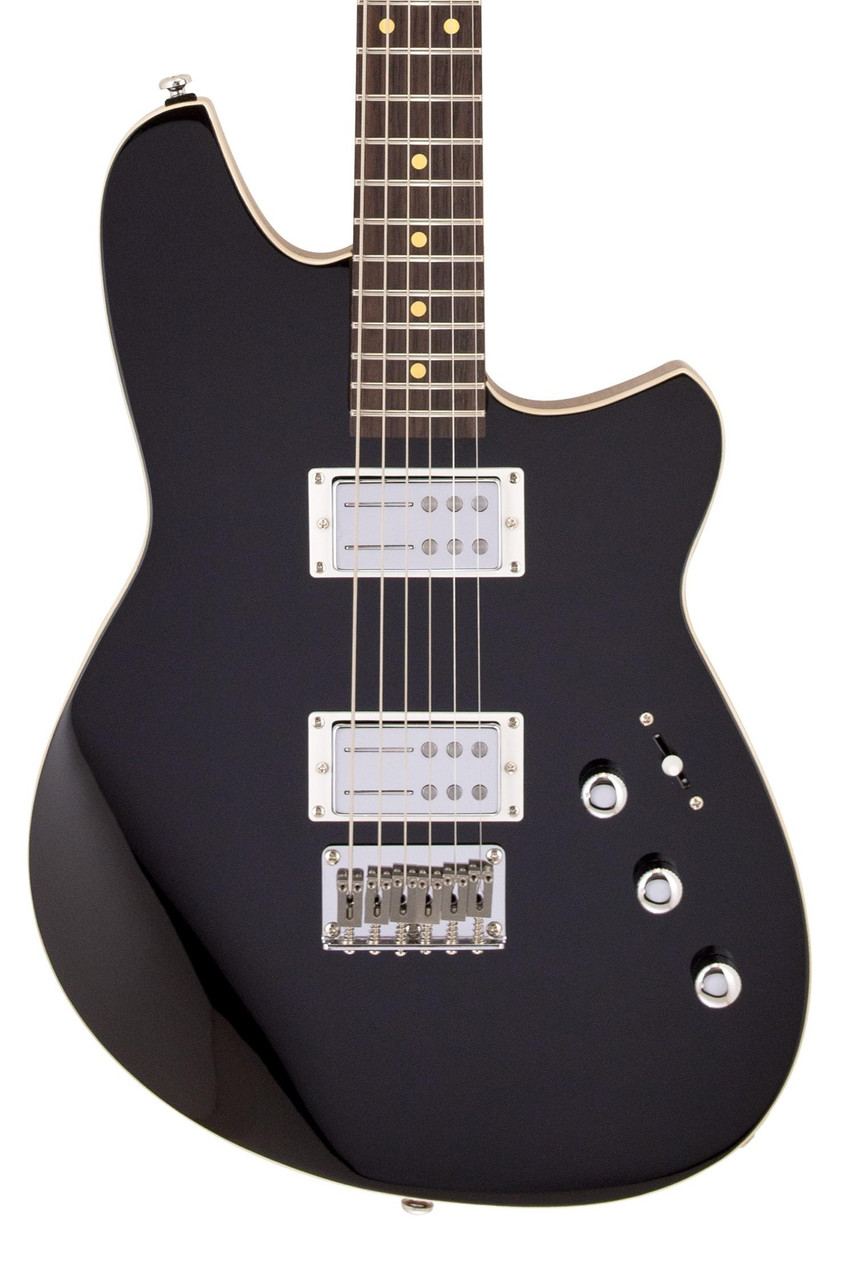 Reverend Descent Baritone Electric Guitar in Midnight Black - Image 1