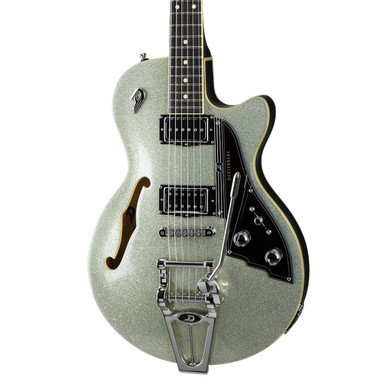 Duesenberg Starplayer TV Semi-Hollow Electric Guitar in Silver Sparkle - Image 2