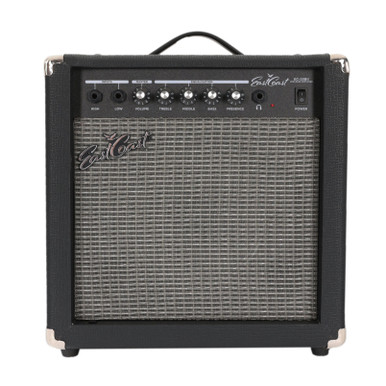 EastCoast MTB Bass Guitar Starter Pack in Satin Stone Grey with 25W Amp & Accessories - Image 2