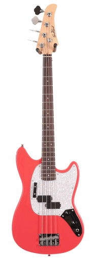 EastCoast MSB Bass Guitar Starter Pack in Fiesta Red with 15W Amp & Accessories - Image 2