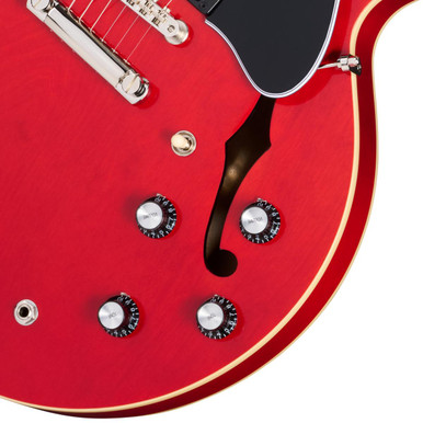 Epiphone Inspired by Gibson Custom 1962 ES-335 Reissue Semi-Hollow Electric Guitar in Sixties Cherry - Image 1