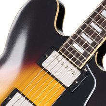 Epiphone Inspired by Gibson Custom 1962 ES-335 Reissue Semi-Hollow Electric Guitar in Vintage Burst - Image 2